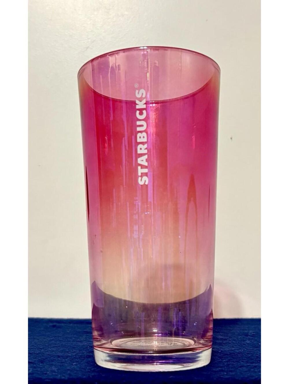 Starbucks Glass Pink Ombre Swirl Spring 2021  18 oz Cup Only